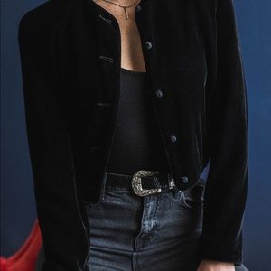 Giorgio Armani Black Label Black Velvet Jacket